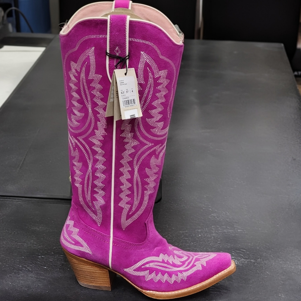 SOLDOUT Elsewhere Ariat - Women's Casanova Haute Pink Suede Boot Size - Picture 2 of 12
